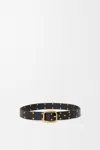Loewe Leather Studded Rounded-rectangle Belt In Black