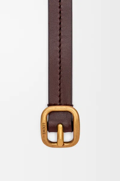 Loewe Rounded Soft Belt In Classic Leather Skin Size:90 For Woman In Neutral