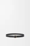 Loewe Rounded Leather Belt In Black
