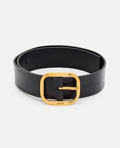 Loewe Rounded Soft Belt In Calfskin In Black