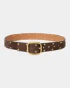 Loewe Rounded Suede Belt In Multi