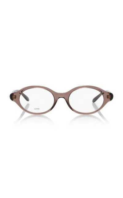 Loewe Round-frame Acetate Glasses In Neutral