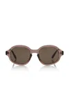 Loewe Round-frame Acetate Sunglasses In Brown