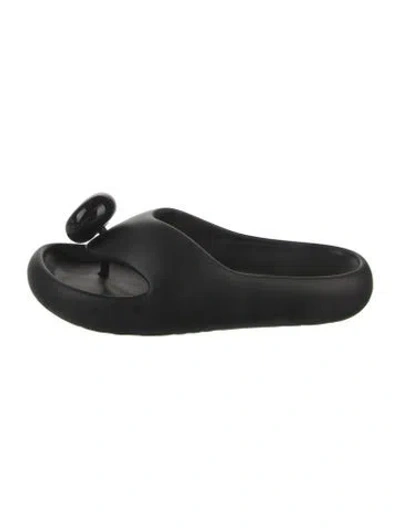 Pre-owned Loewe Rubber Flip Flops In Black