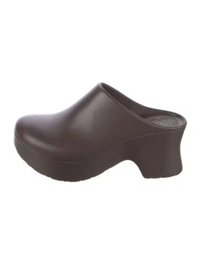 Pre-owned Loewe Rubber Mules In Brown