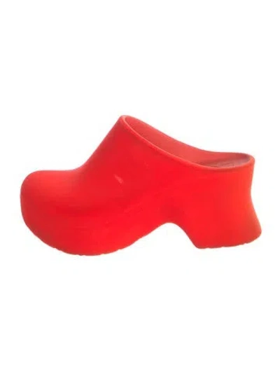 Pre-owned Loewe Rubber Mules In Orange