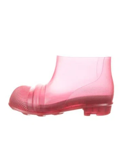 Pre-owned Loewe Rubber Rain Boots In Red