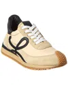 Loewe Multi-panel Lace-up Sneakers - Women's - Cotton/calf Leather/suede/fabric In Brown