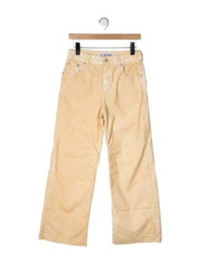 Pre-owned Loewe S359y11xam Wide Leg Pants In Yellow