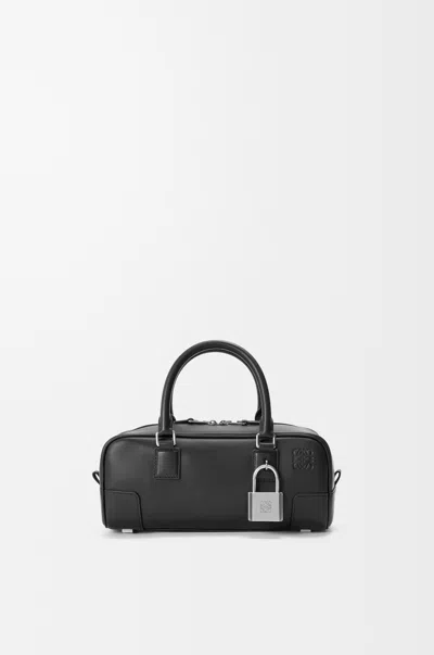 Loewe Amazona 23 Cropped Bag In Shiny Leather Skin For Woman In Black