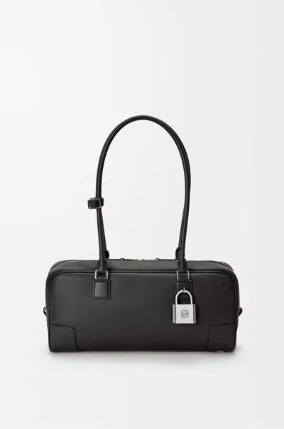 Loewe Amazona 31 Cropped Bag In Shiny Leather Skin For Woman In Black