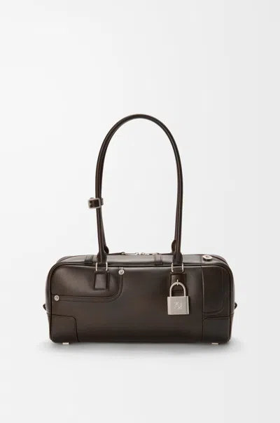 Loewe Panta Amazona 31 Cropped Bag In Shiny Leather Skin For Woman In Brown