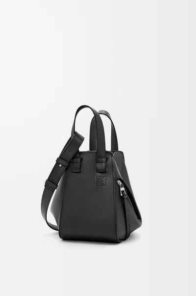Loewe Compact Hammock Bag In Classic Leather Skin For Woman In Black