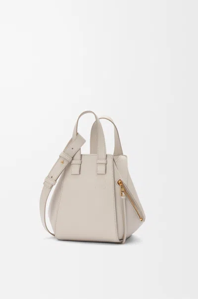 Loewe Womens Light Ghost Hammock Compact Leather Top-handle Bag In White