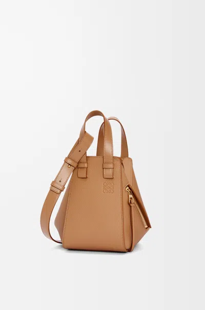 Loewe Compact Hammock Bag In Soft Grained Leather Skin For Woman In Brown