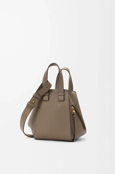 Loewe Compact Hammock Bag In Soft Grained Leather Skin For Woman In Brown