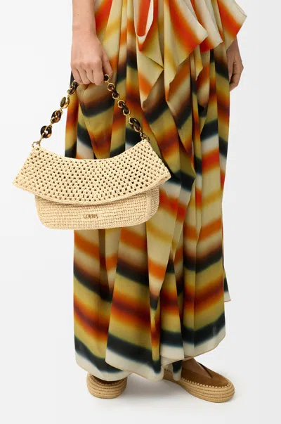 Loewe Medium Ola Bag In Raffia For Woman In Brown