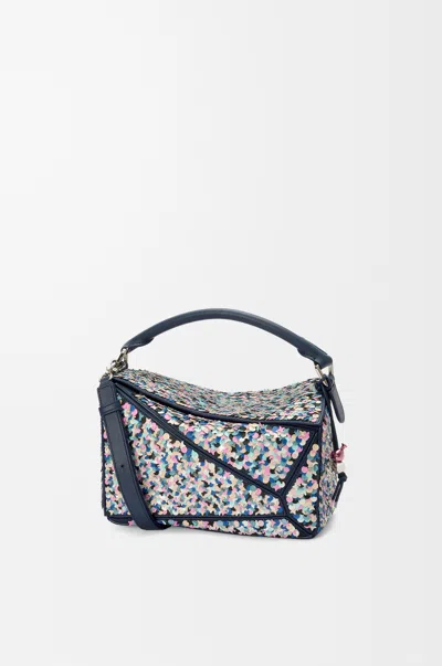 Loewe Sac Puzzle 10 Confetti En Cuir Classique Pour Femme In Multi
