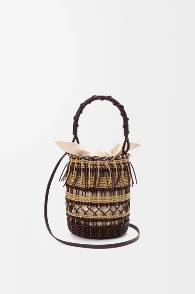 Loewe Bucket In Cord And Leather For Woman