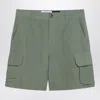Loewe Sage Green Cargo Shorts In Linen Blend