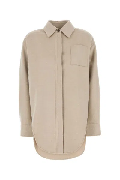 LOEWE SAND FLANNEL SHIRT