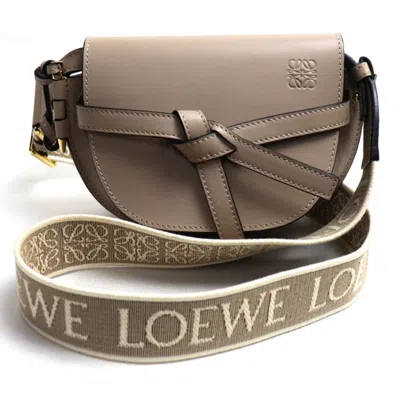 Pre-owned Loewe Sand Jacquard Leather Shoulder Bag ()