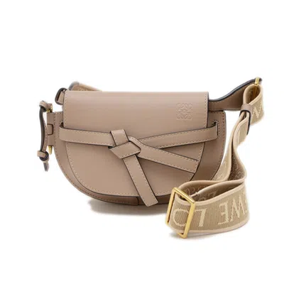Pre-owned Loewe Sand Jacquard Leather Shoulder Bag ()