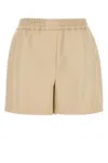 Loewe Shorts In Pelle Sabbia Donna