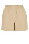 Loewe Shorts In Pelle Sabbia Donna In Beige