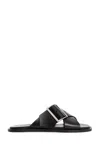 Loewe Sandalo Piatto Petal Belt In Pelle Di Vitello Conciata Al Vegetale In Black