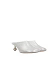 Loewe Toy Mule In Laminated Lambskin In Silver