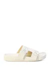 Loewe Logo-plaque Slip-on Sandals In White