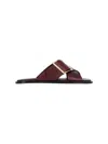Loewe Cross Strap Heeled Sandals With Open Toe In Brown
