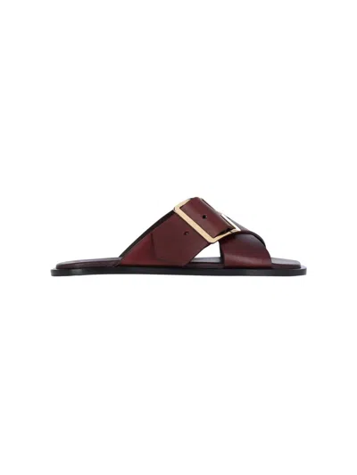 LOEWE SANDALS WITH STRAPS PETAL