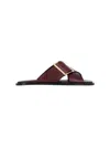 Loewe Cross Strap Heeled Sandals With Open Toe In Brown