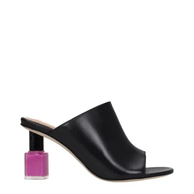 Loewe Nail Polish Mule In Calfskin In Black