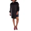 Loewe Abito Chemisier In Raso Nero  Donna