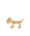 Loewe Sausage Dog Brooch In Gold