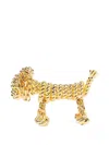 Loewe Sausage Dog Brooch In Gold
