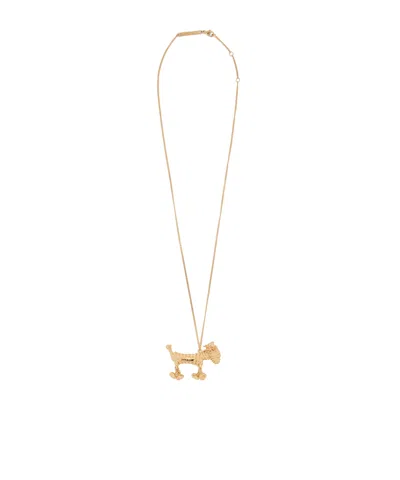 Loewe Sausage Dog Necklace In Gold
