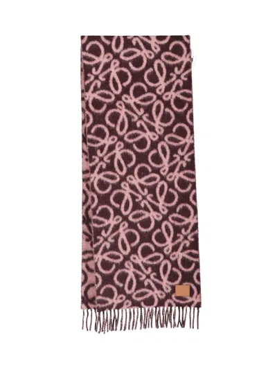 Loewe Scarf "anagram" In Pink
