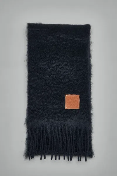 Loewe Brushed-finish Scarf Accessories In Black