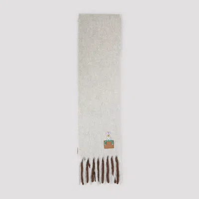 Loewe Scarf In Alpaca And Wool Blend In Orange