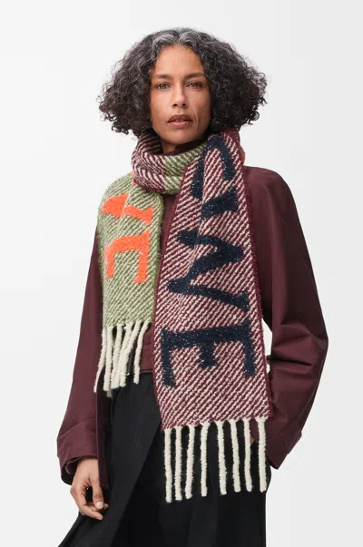 Loewe Scarf In Alpaca And Wool Blend For Woman In Multi