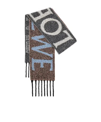 Loewe Scarf In Alpaca And Wool Blend In Multi