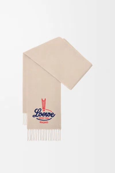 Loewe Scarf In Alpaca For Woman In Neutral