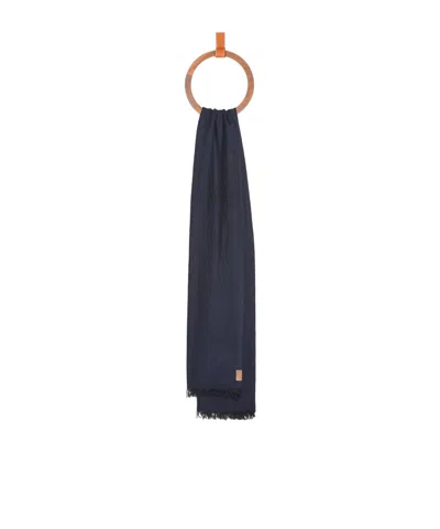 Loewe Scarf In Cashmere In Blue