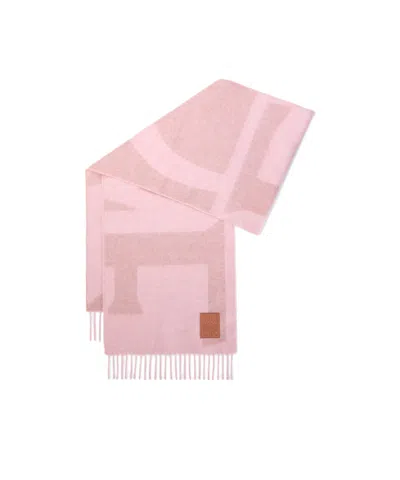 Loewe Scarf In Cashmere In Pink