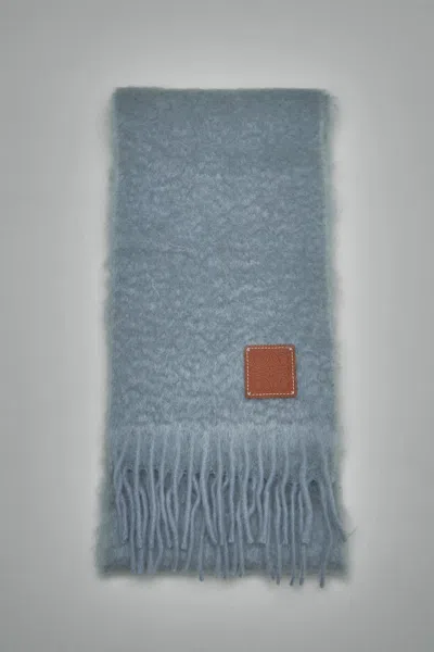 Loewe Scarf In Mohair And Wool In Gray