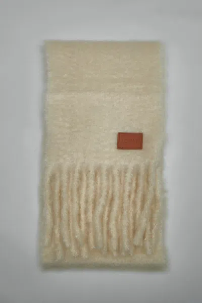 Loewe Scarf In Mohair And Wool In Neutral